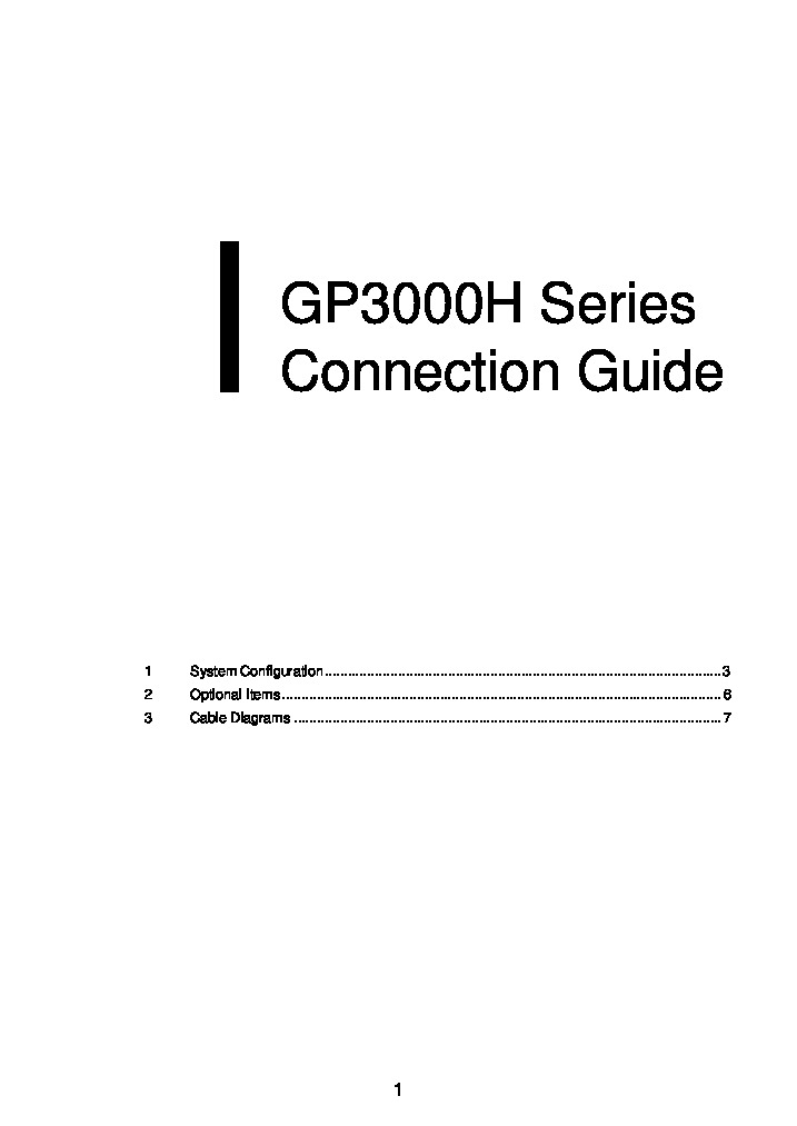 First Page Image of GP3000H Connection Guide AGP3310H-T1-D24.pdf